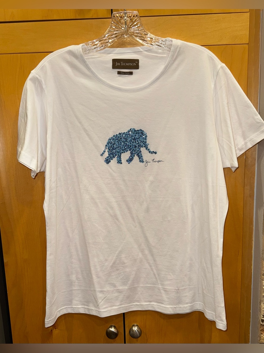 Jim Thompson Crystal Elephant Tee Shirt- NWOT